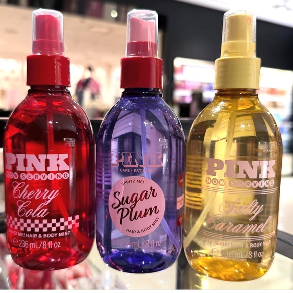 Ready Set Go with Cute Bow & Ornament. Victoria’s Secret PINK Hair & Body Mist - Picture 5 of 5